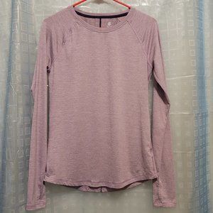 CHAMPION C9 LONG SLEEVE WORKOUT TOP - LAVENDER HEATHER PATTERN - EUC!